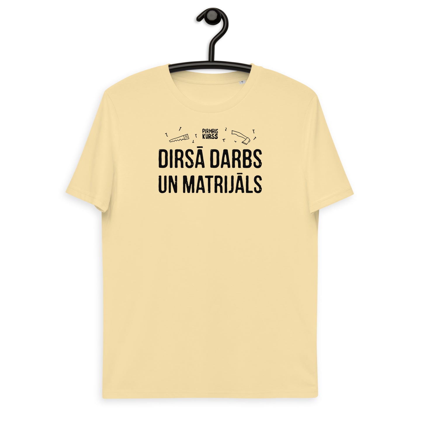Krekls "DIRSĀ DARBS UN MATRIJĀLS" | Urīndzeltens