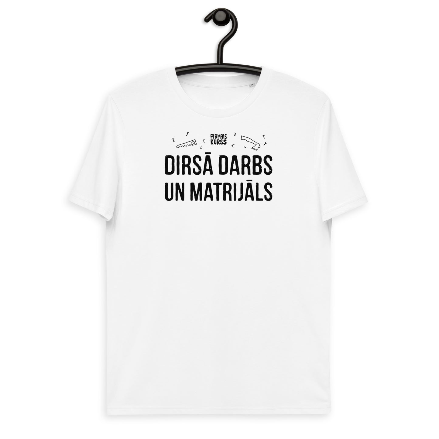 Krekls "DIRSĀ DARBS UN MATRIJĀLS" | Balts